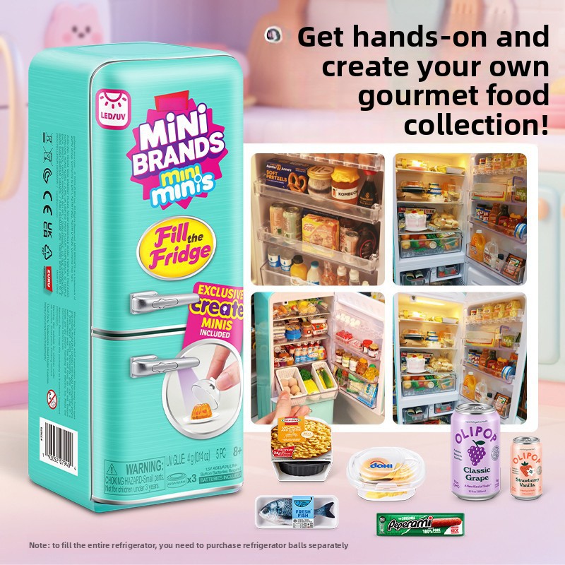 Vinyl Figure Blank - Led Light Up Mini Refrigerator Toy