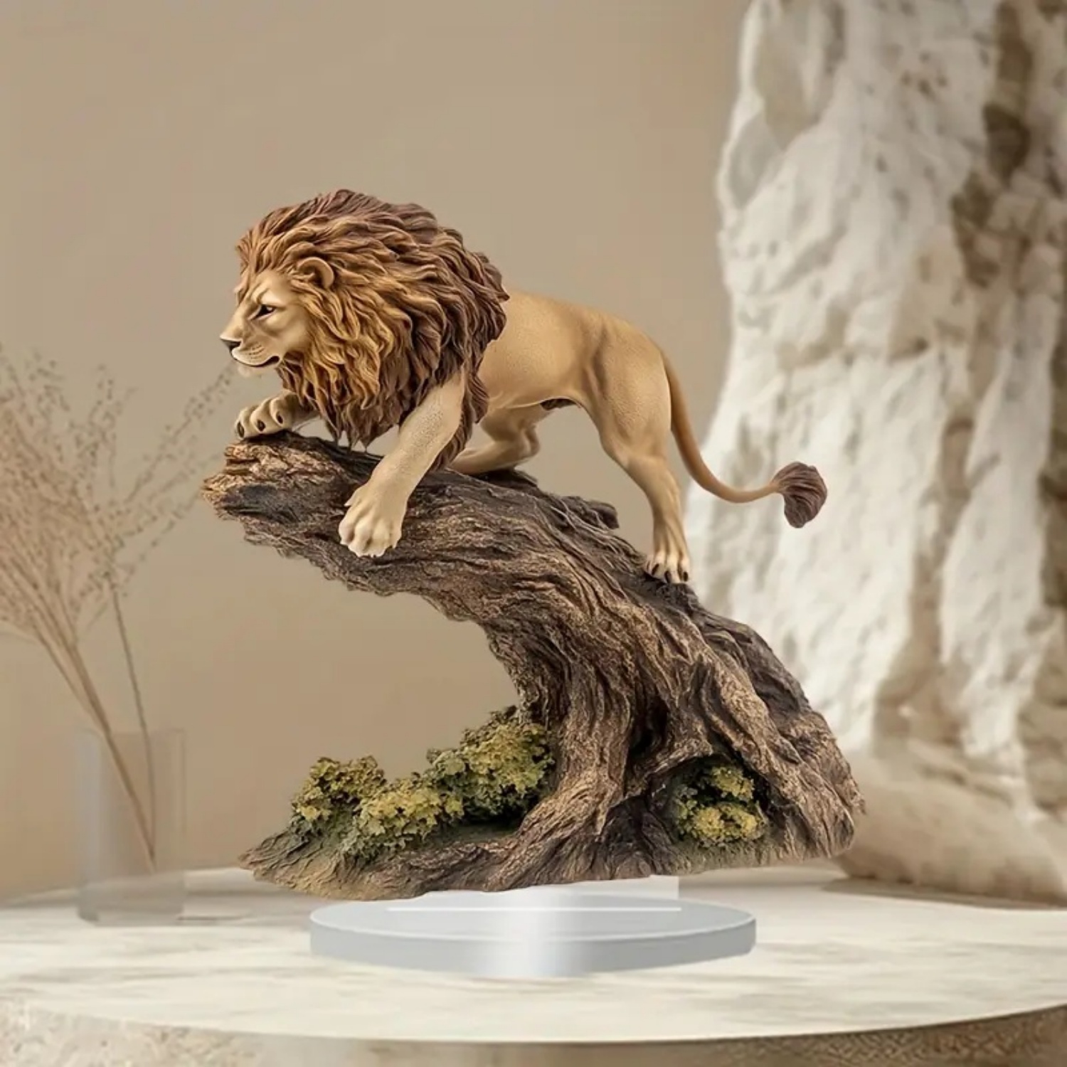Male Lion Statue,2D Flat Anima – Display Case Acrylic recenzja i cena