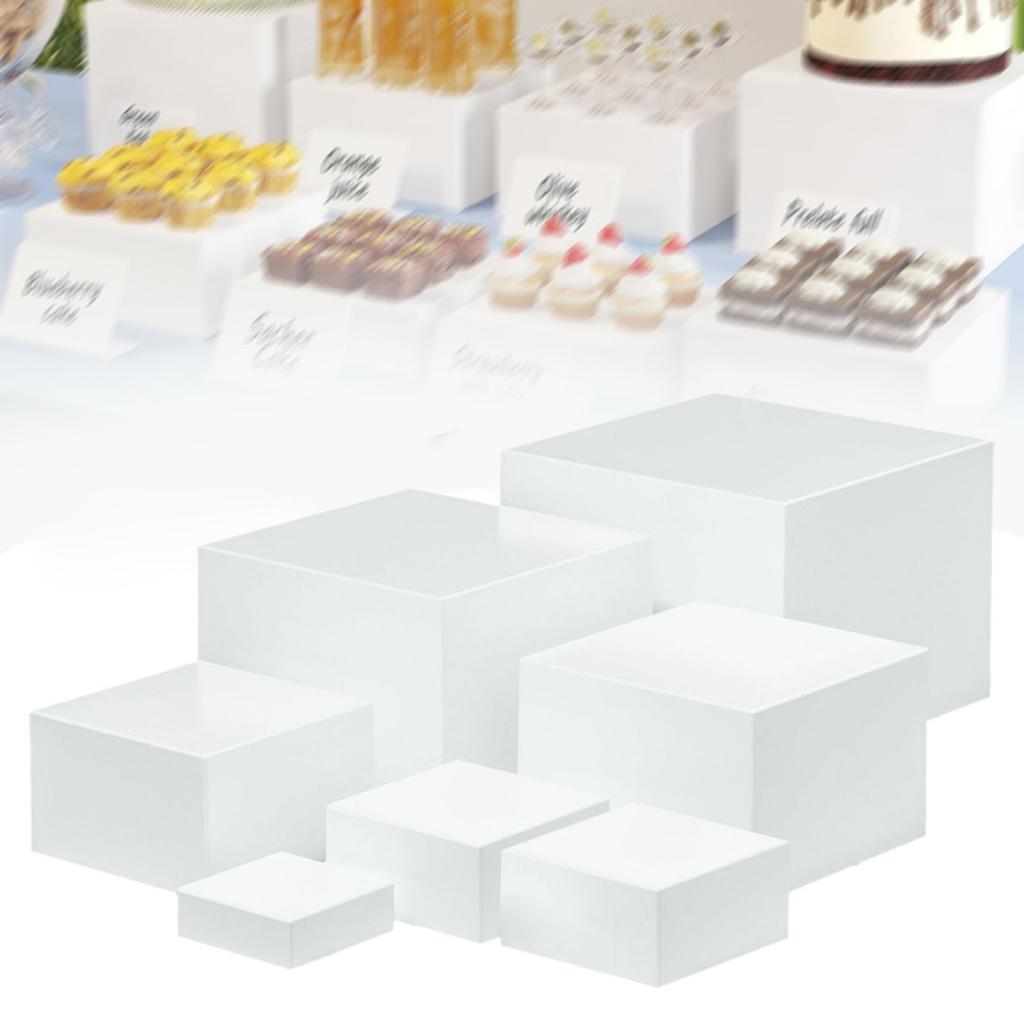 7 Pieces Acrylic Cube Display  – Display Risers Set recenzja i cena